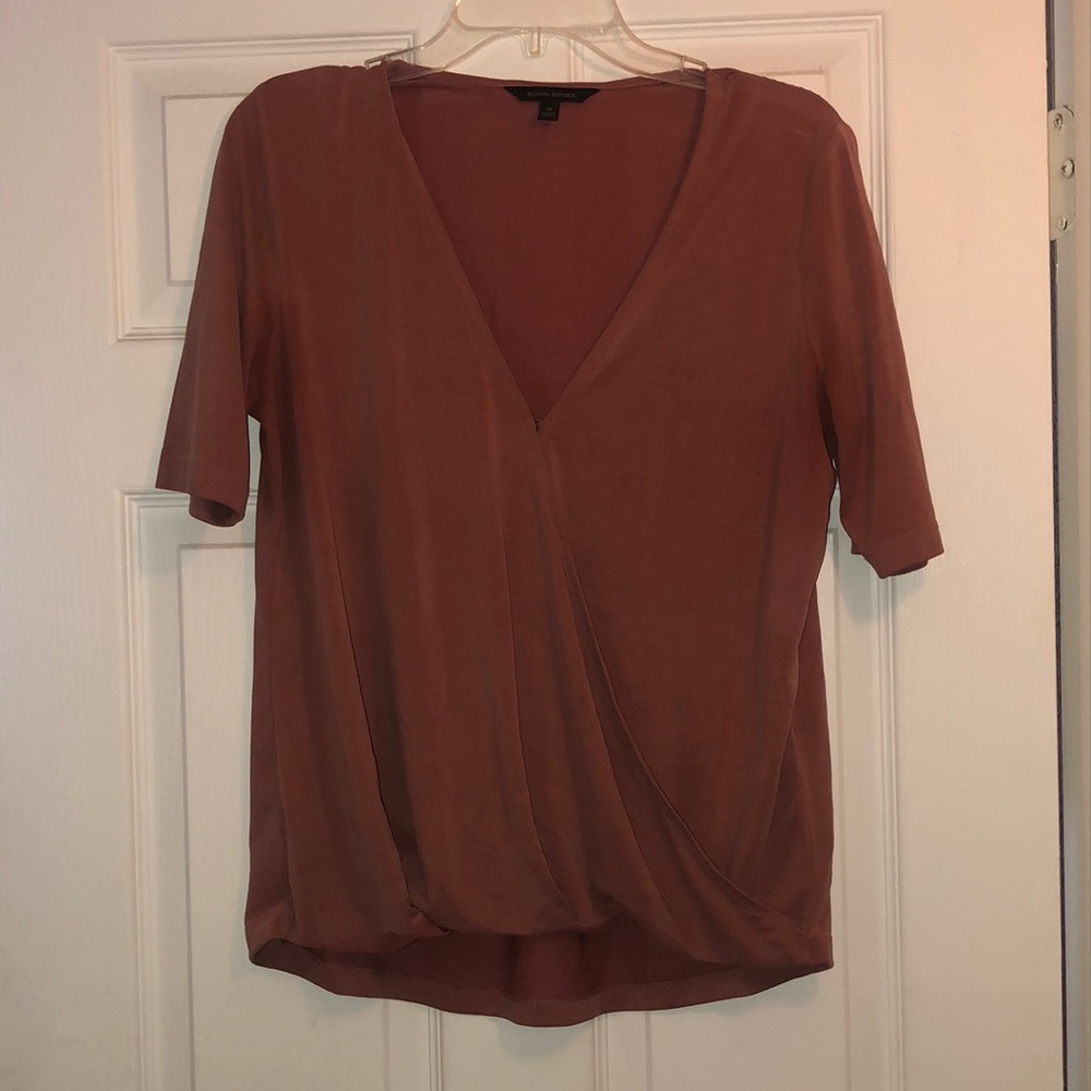 Banana Republic 3/4 Sleeve Cross Front Top Size M
